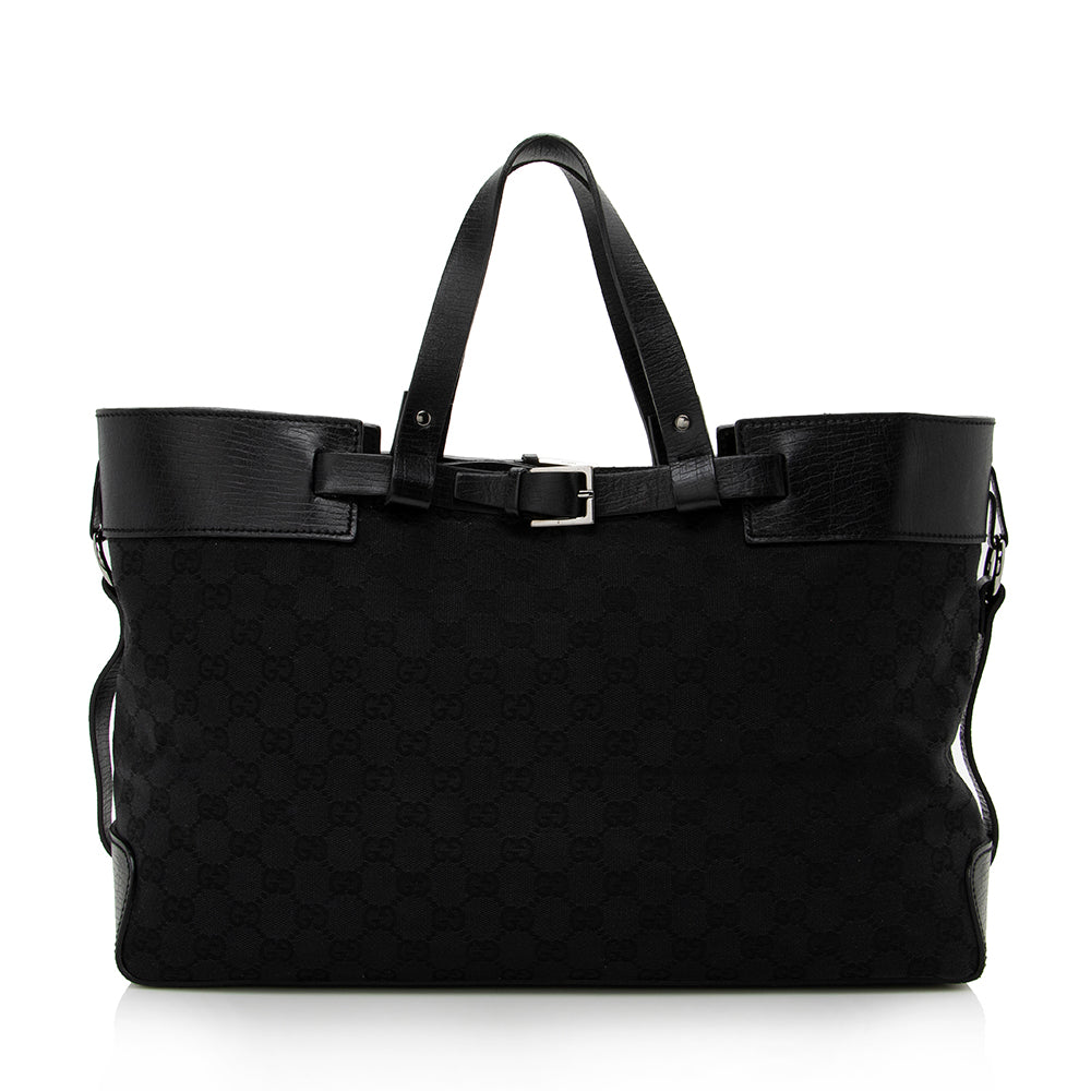 Gucci GG Canvas Belted Tote - FINAL SALE - Handbags - 3