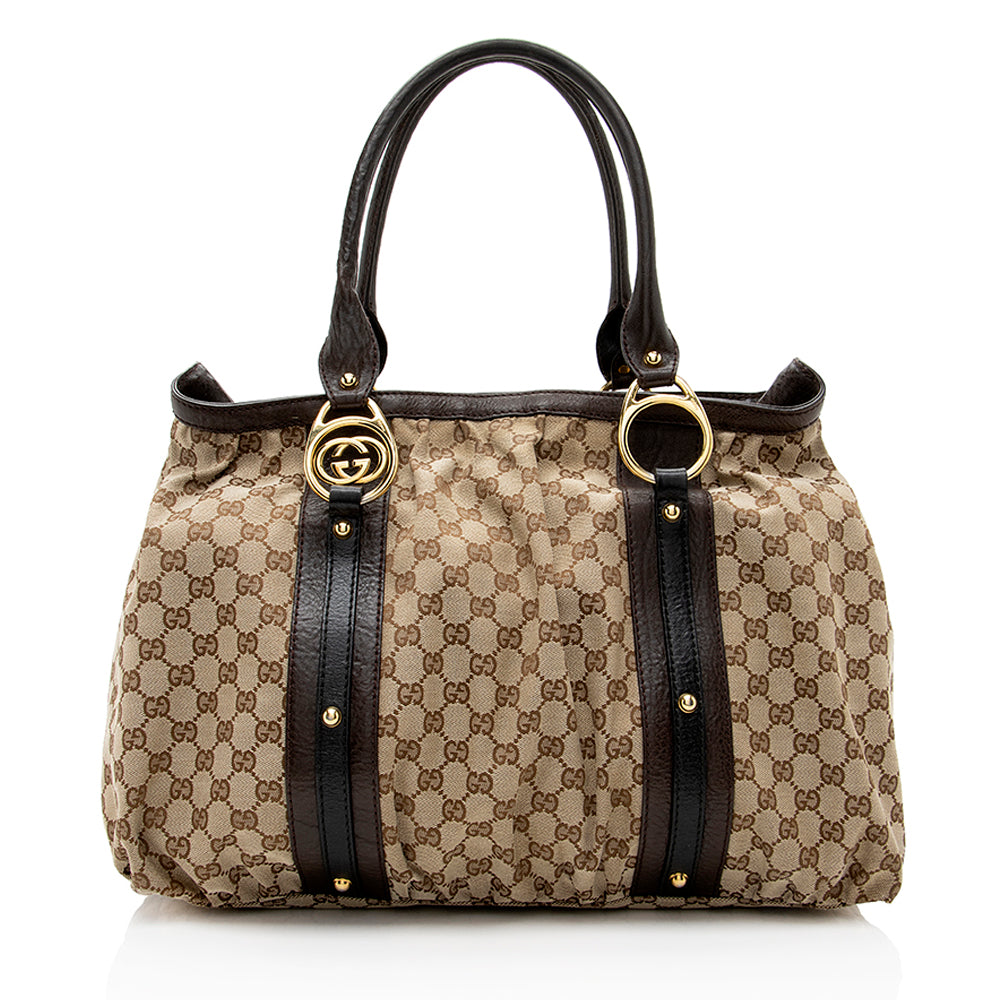 Gucci GG Canvas Interlocking Medium Tote - FINAL SALE - Handbags