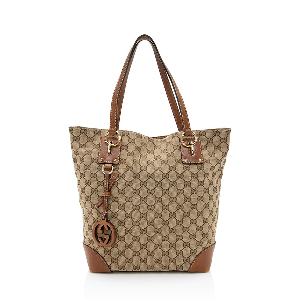 Gucci GG Canvas Medium Charm Tote - FINAL SALE - Handbags