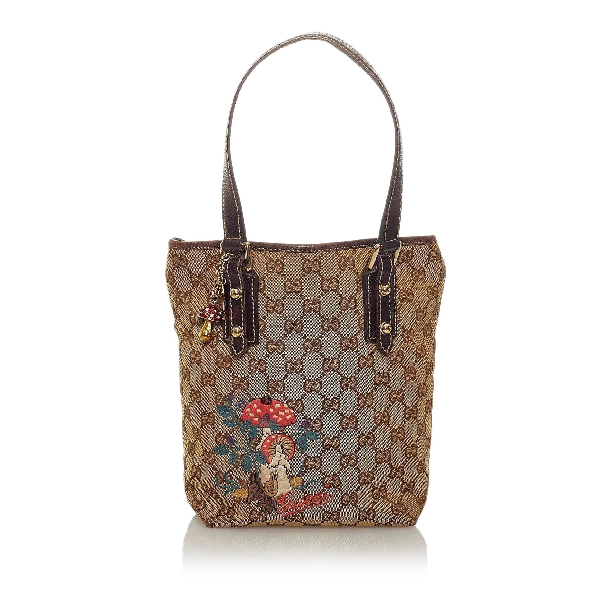 Gucci GG Canvas Mushrooms Tote Bag - Handbags