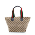 Gucci GG Canvas Web Small Tote - Handbags - 3