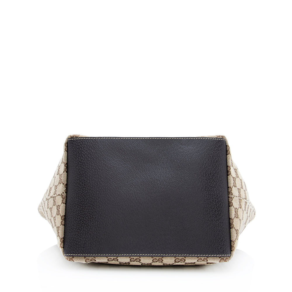 Gucci GG Canvas Web Small Tote - Handbags - 4
