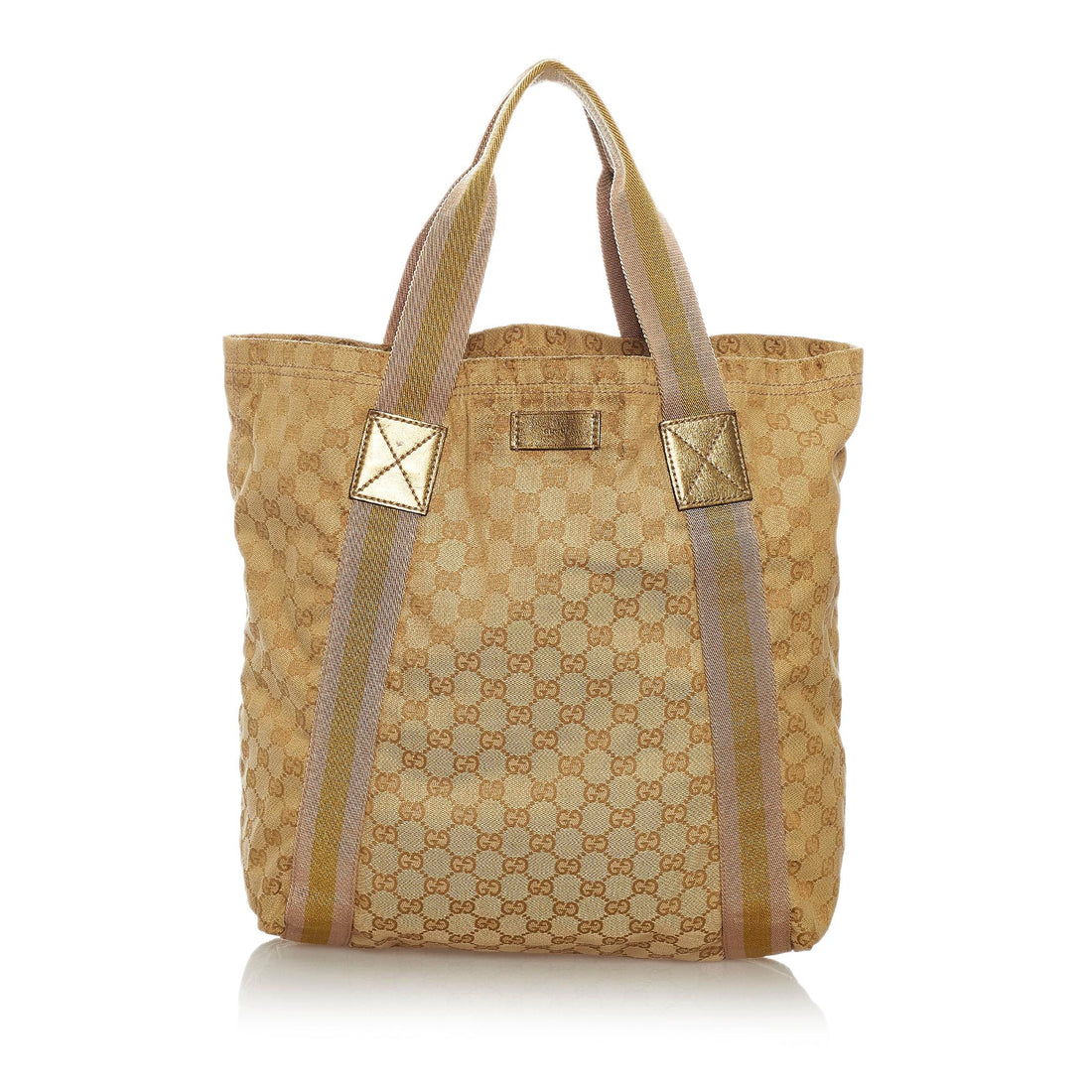 Gucci GG Canvas Web Tote Bag - Handbags