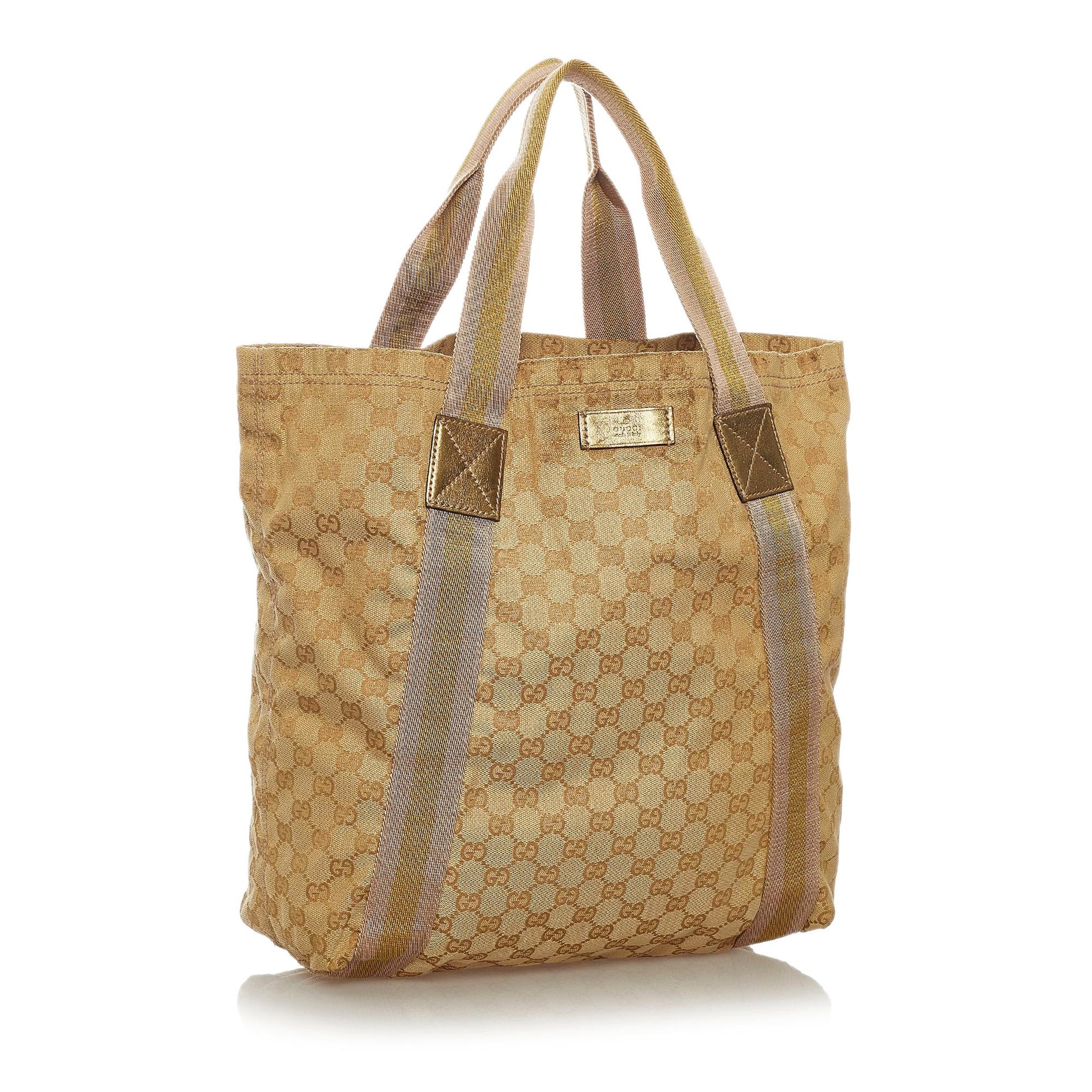Gucci GG Canvas Web Tote Bag - Handbags - 2