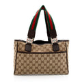 Gucci GG Canvas Web Tote - Handbags - 3