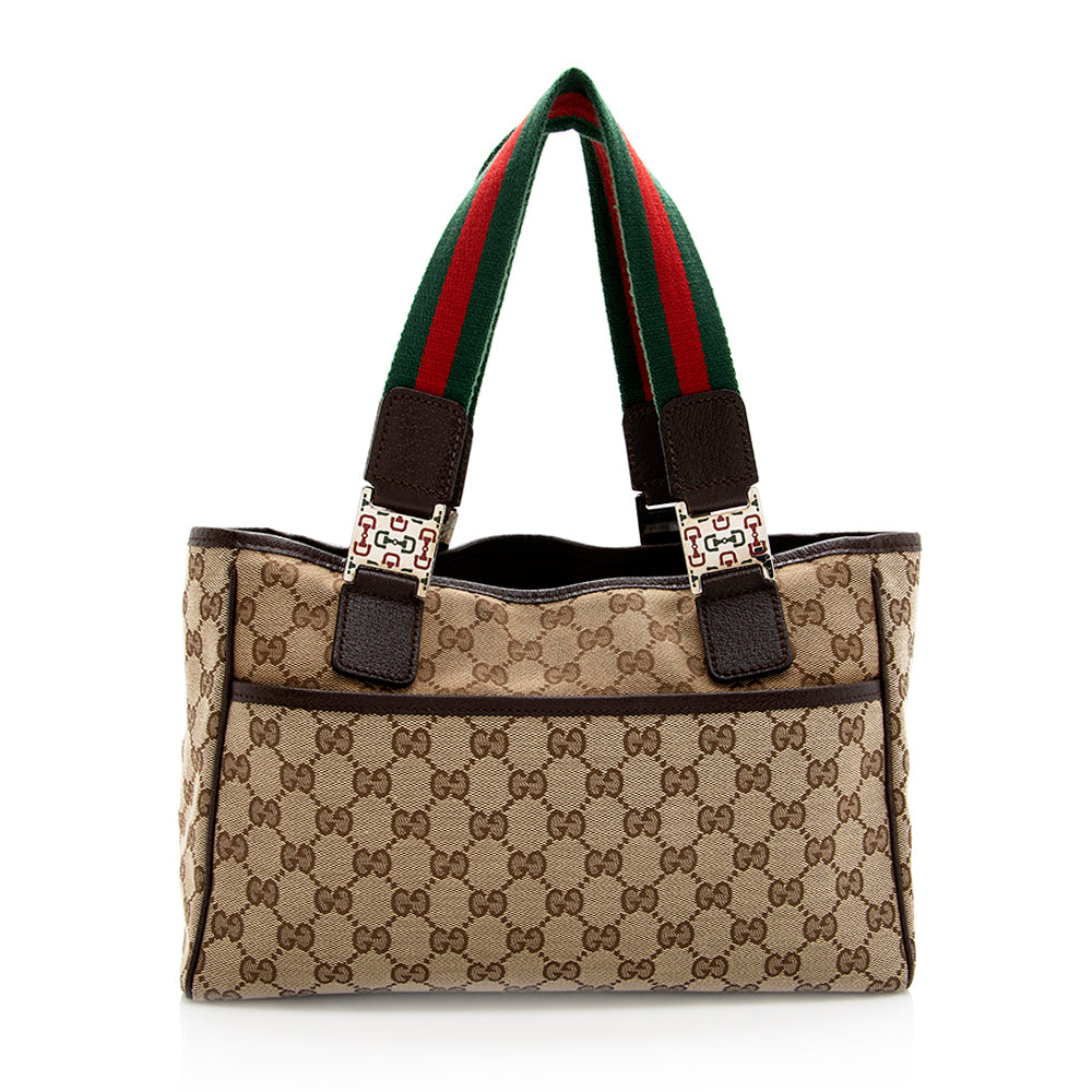 Gucci GG Canvas Web Tote - Handbags - 3