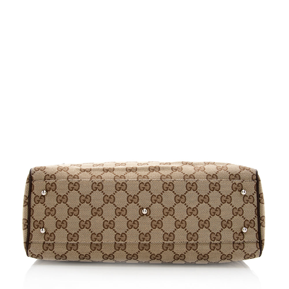 Gucci GG Canvas Web Tote - Handbags - 4