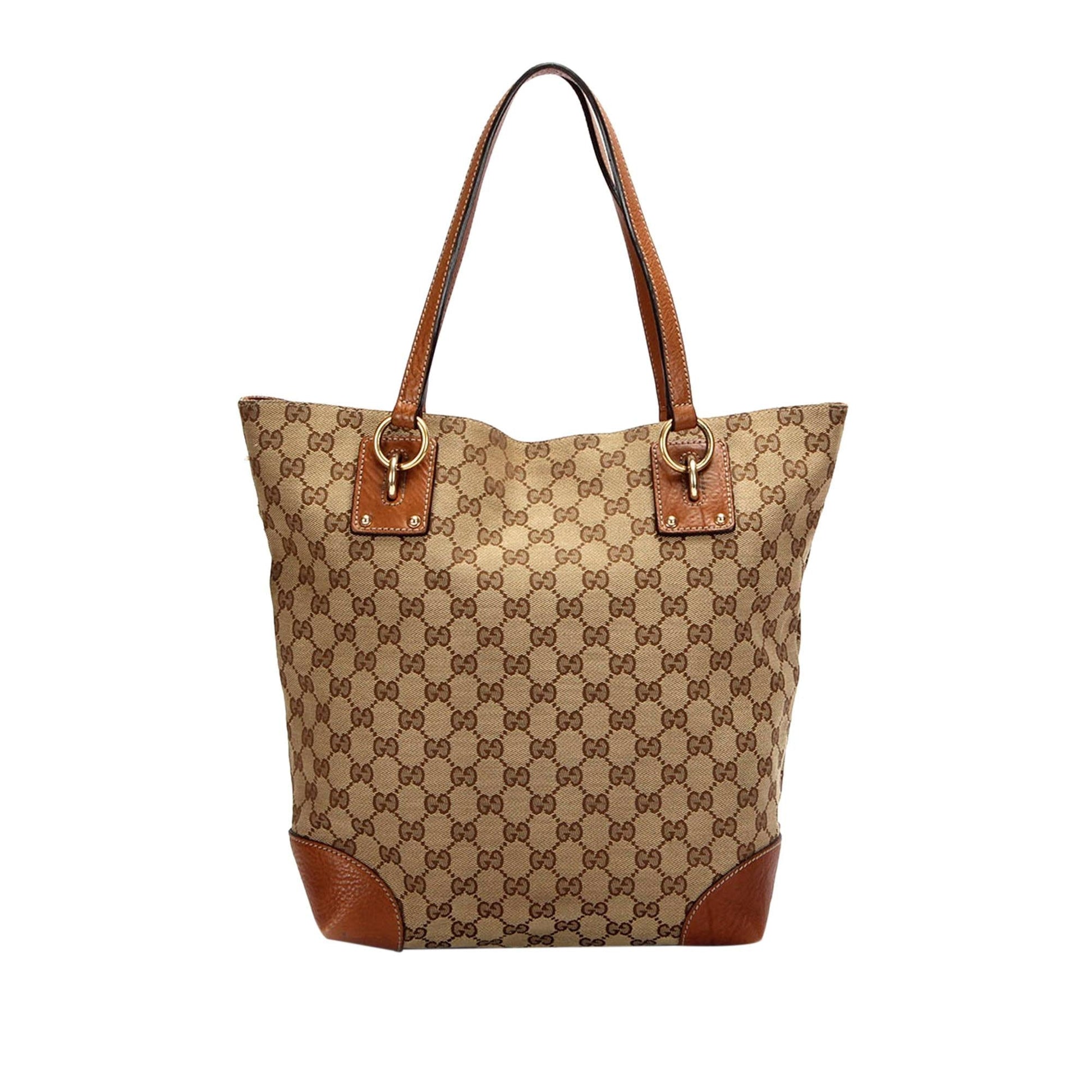 Gucci GG Charm Canvas Tote Bag - Handbags - 3