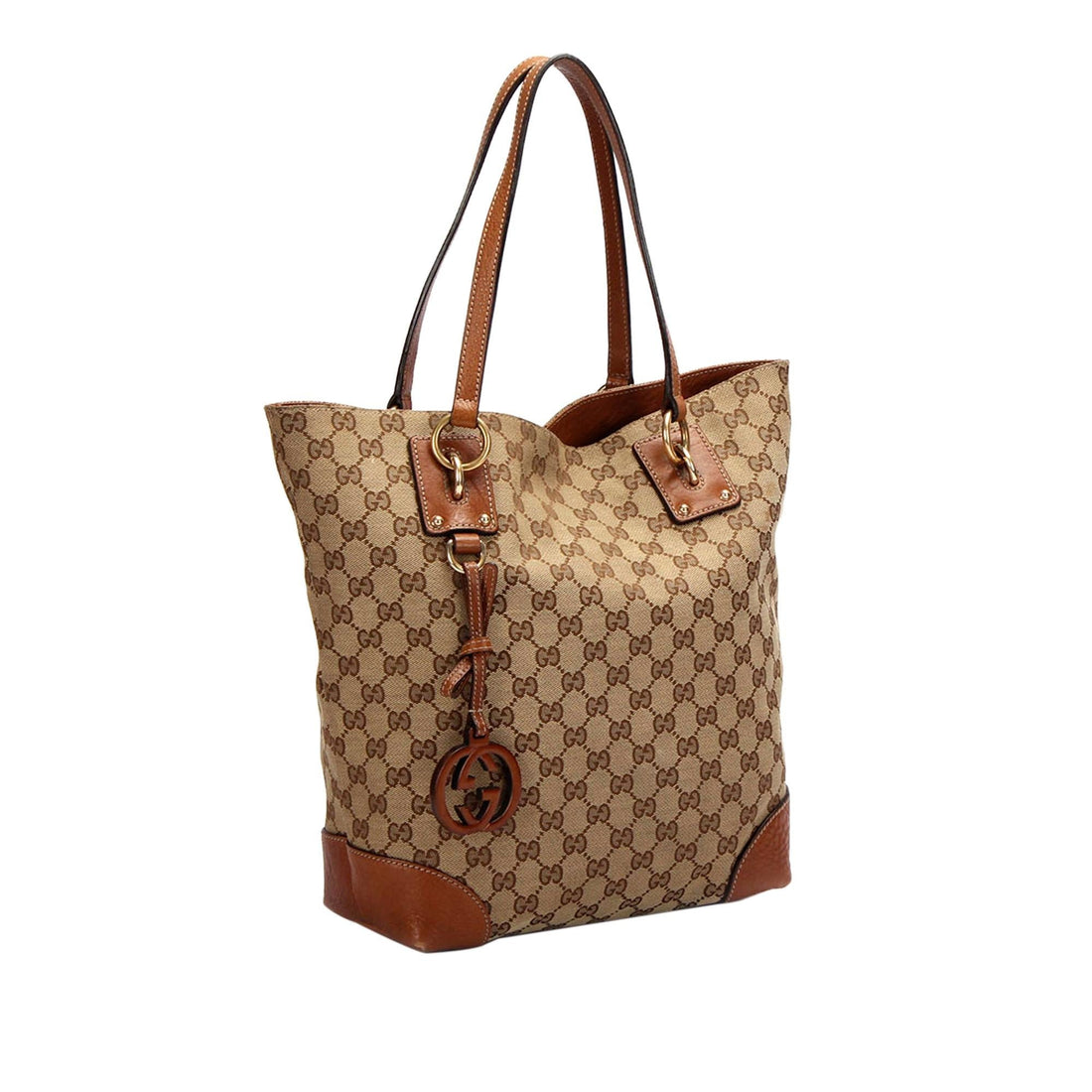 Gucci GG Charm Canvas Tote Bag - Handbags