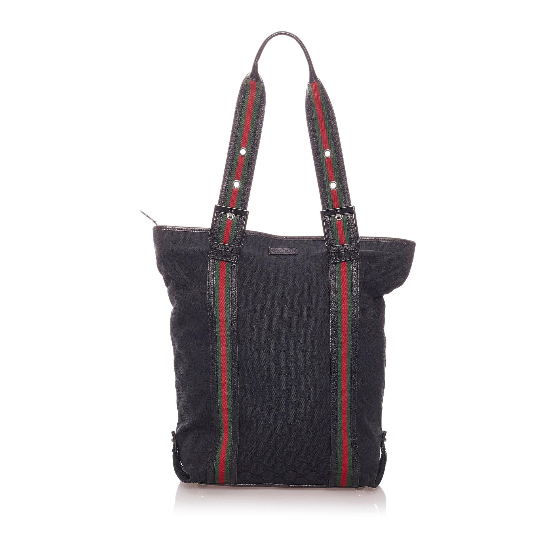 Gucci GG Nylon Web Tote Bag - Handbags