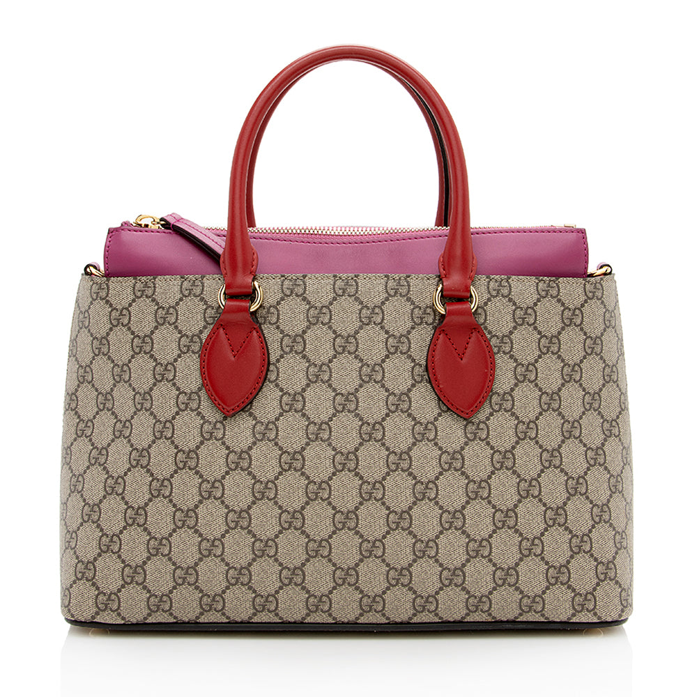 Gucci GG Supreme Small Zip Tote - Handbags