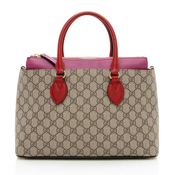 Gucci GG Supreme Small Zip Tote - Handbags