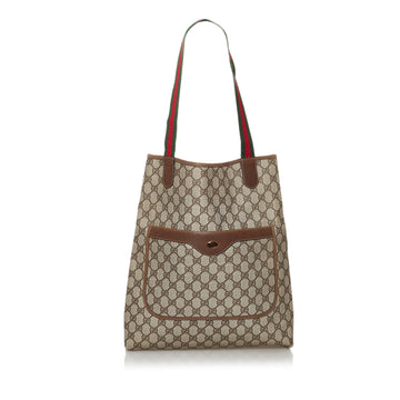 Gucci GG Supreme Web Tote Bag - Handbags