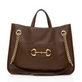 Gucci Leather 1955 Horsebit Medium Tote - Handbags