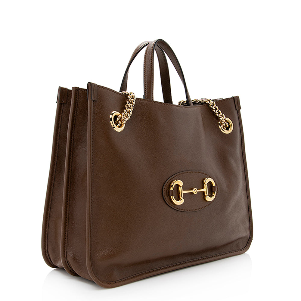 Gucci Leather 1955 Horsebit Medium Tote - Handbags - 2