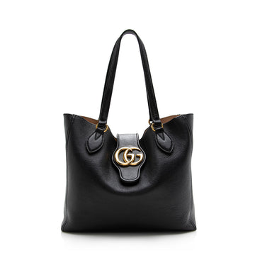 Gucci Leather Double G Small Tote - Handbags