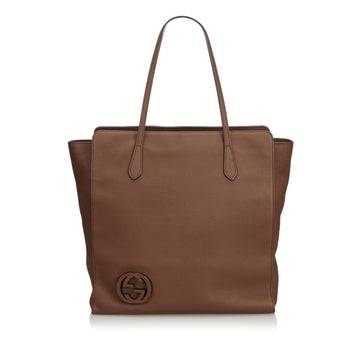 Gucci Leather GG Tote - Handbags