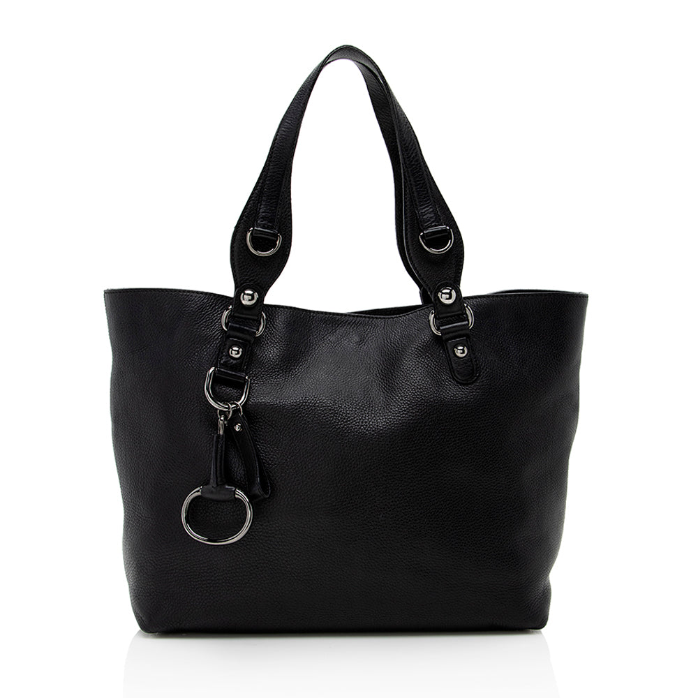 Gucci Leather Icon Bit Tote - Handbags