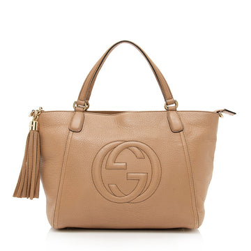 Gucci Leather Soho Top Handle Tote - Handbags