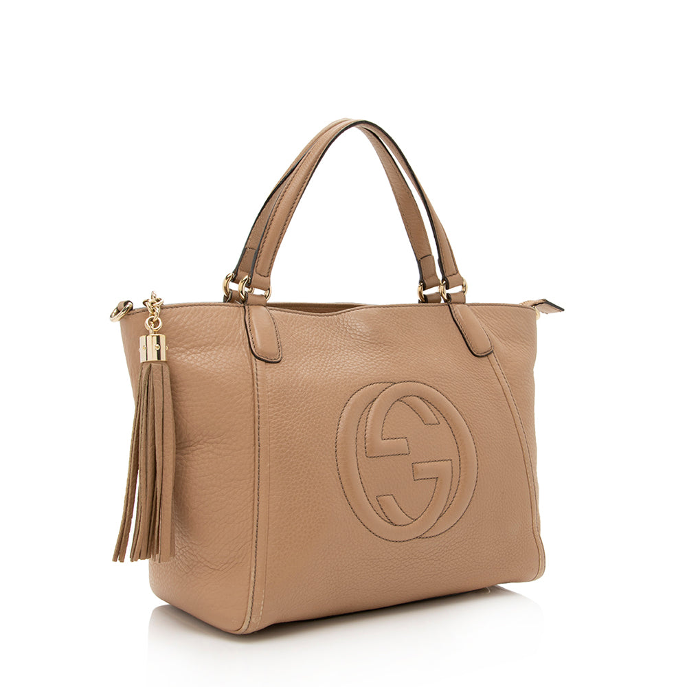 Gucci Leather Soho Top Handle Tote - Handbags - 2