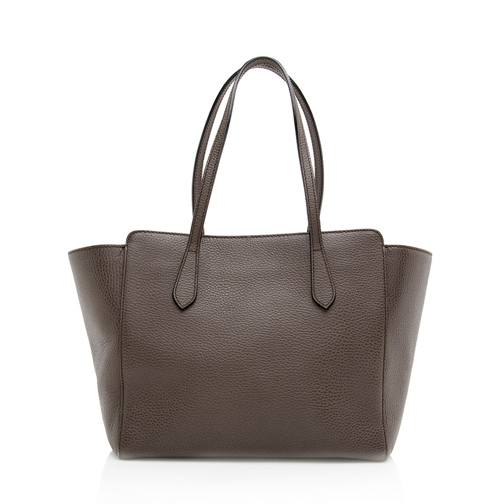 Gucci Leather Swing Small Tote - Handbags - 3