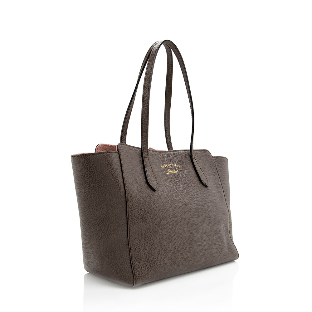 Gucci Leather Swing Small Tote - Handbags