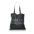 Gucci Logo Leather Tote Bag - Handbags