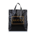 Gucci Medium Logo Print Cotton Tote Bag - Handbags