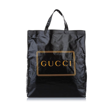 Gucci Medium Logo Print Cotton Tote Bag - Handbags