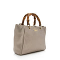 Gucci Metallic Leather Bamboo Mini Shopper Tote - Handbags - 2