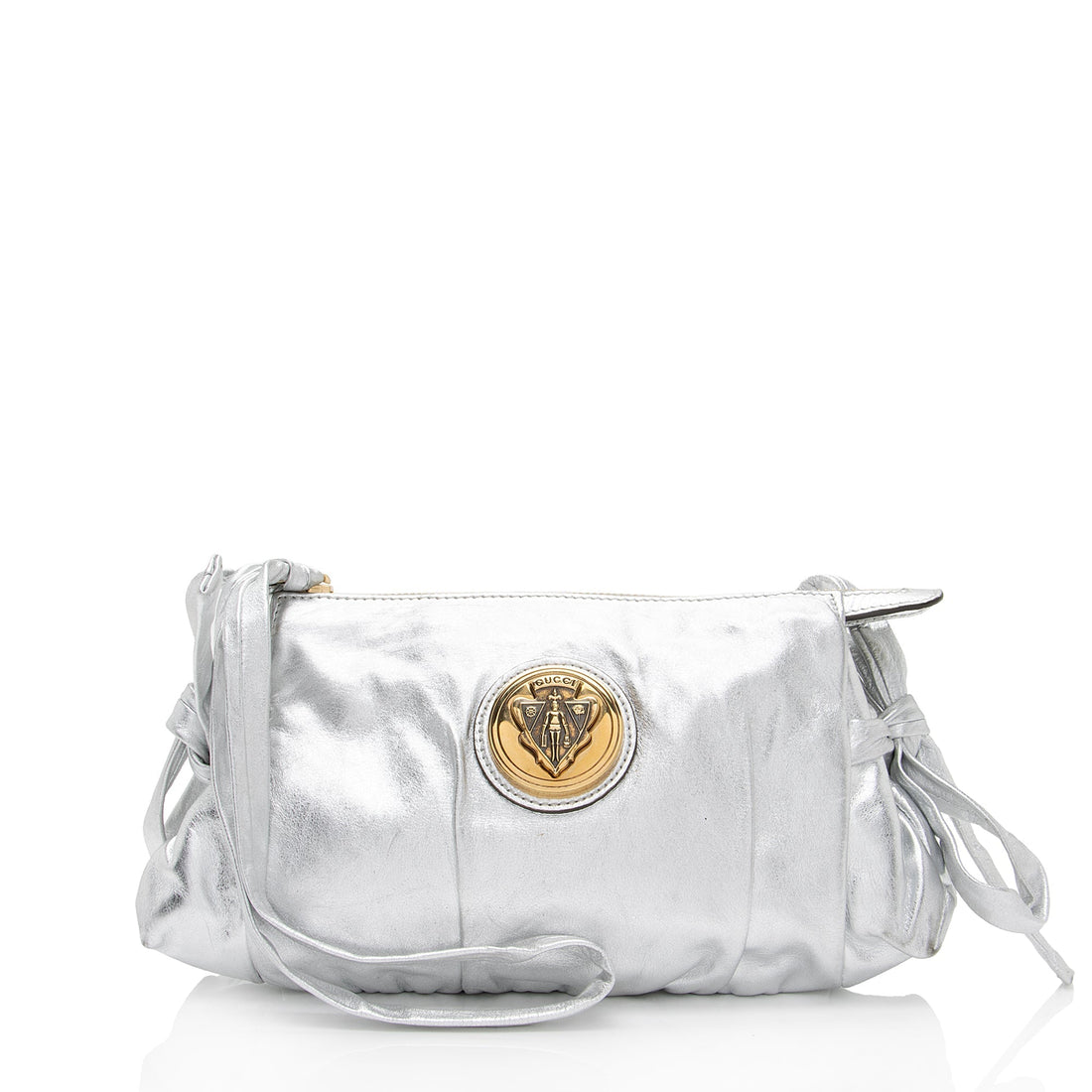 Gucci Metallic Leather Hysteria Small Clutch (SHF-hs8Ncf) - Handbags