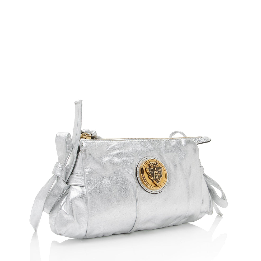 Gucci Metallic Leather Hysteria Small Clutch (SHF-hs8Ncf) - Handbags
