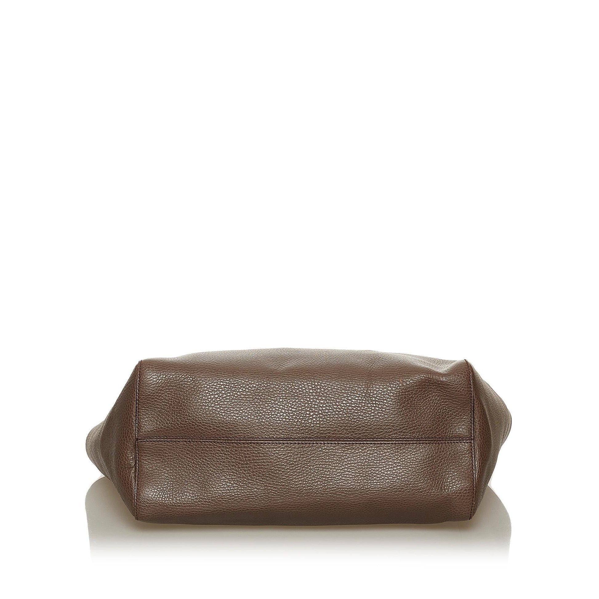 Gucci Swing Leather Tote Bag - Handbags - 4