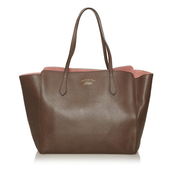 Gucci Swing Leather Tote Bag - Handbags