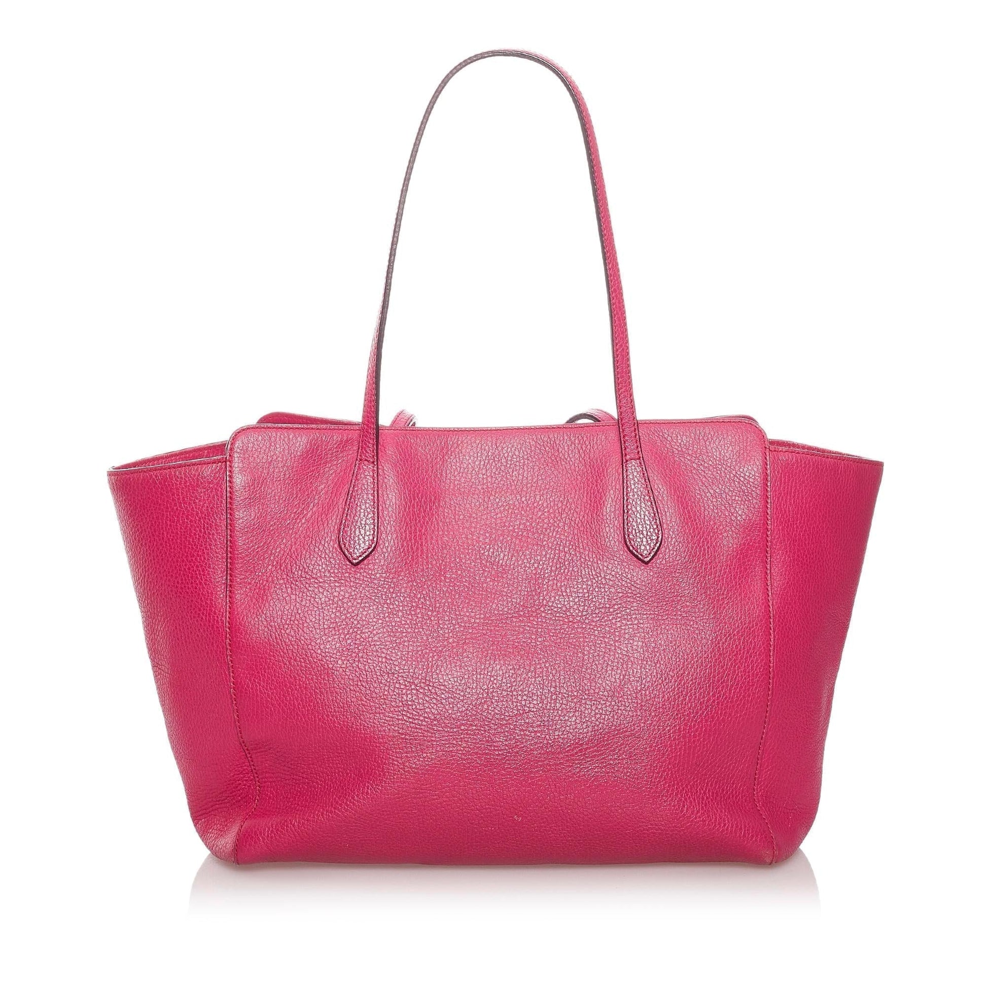 Gucci Swing Leather Tote Bag - Handbags - 3