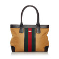 Gucci Web Canvas Tote Bag - Handbags