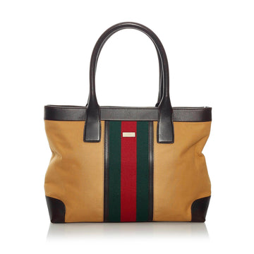 Gucci Web Canvas Tote Bag - Handbags