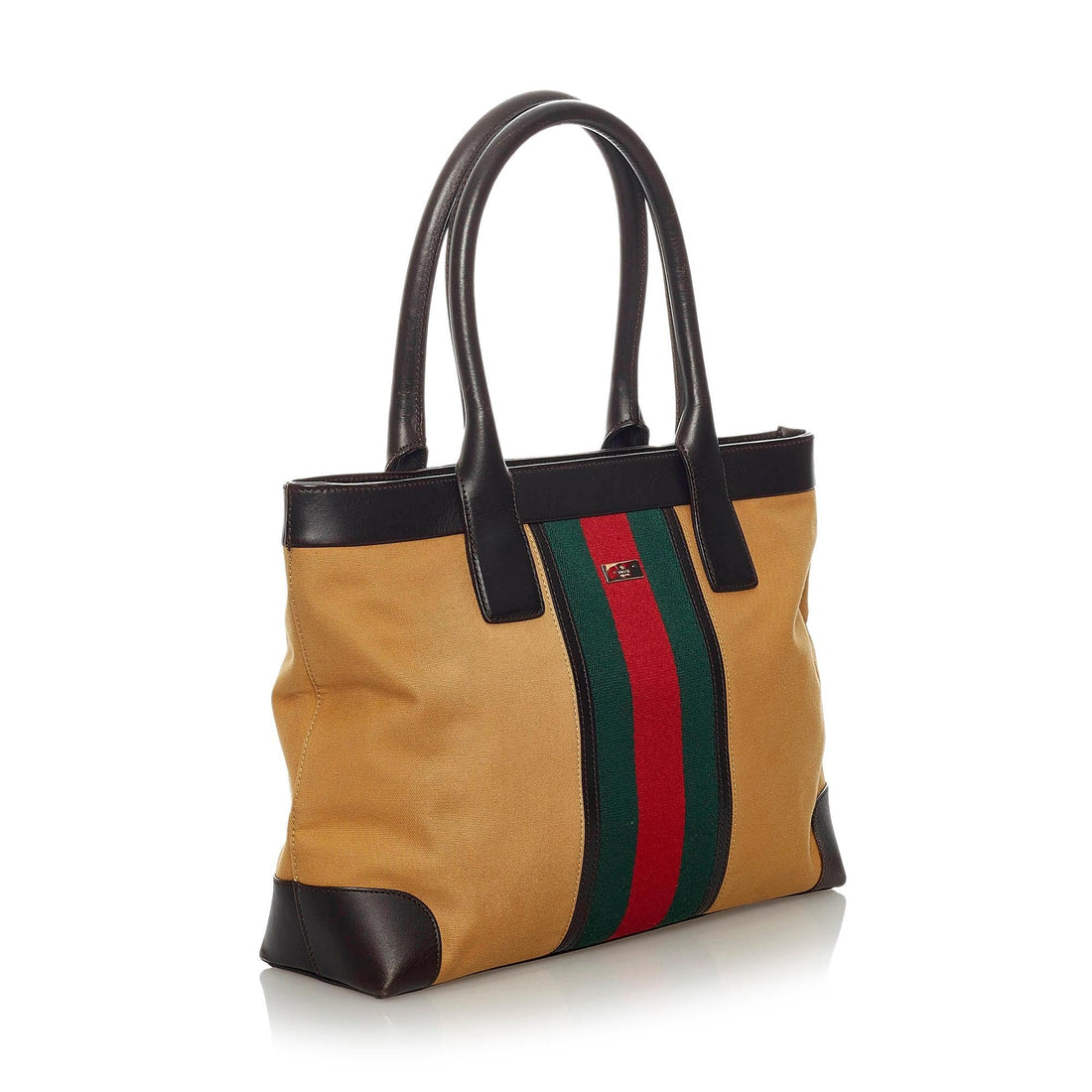 Gucci Web Canvas Tote Bag - Handbags