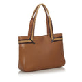 Gucci Web Leather Tote Bag - Handbags - 2