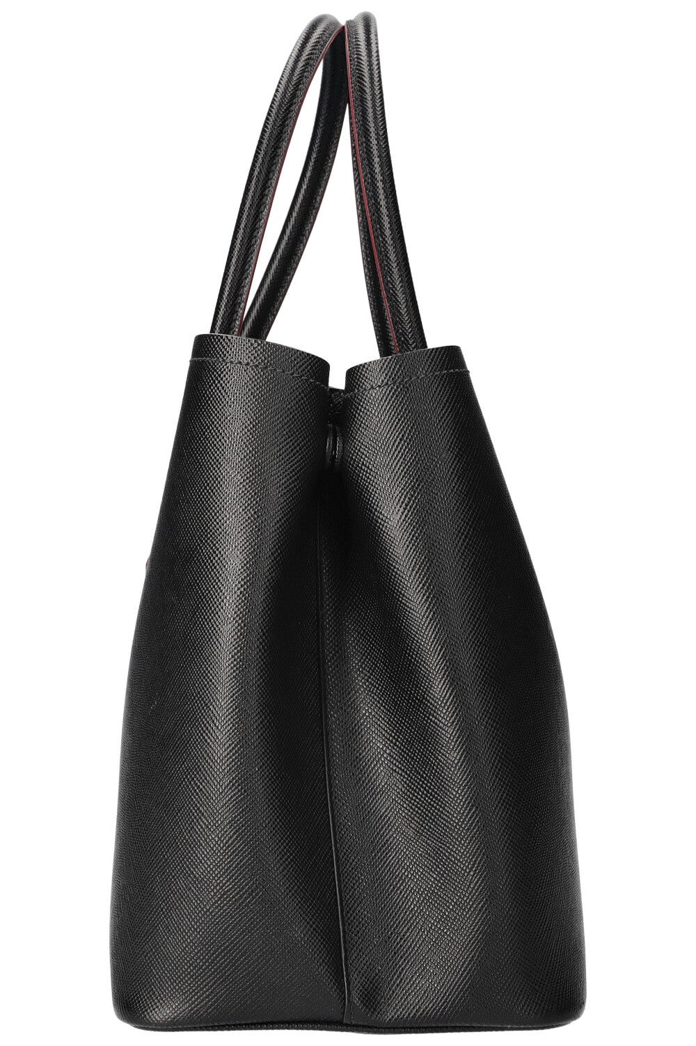 PRADA Large Double Tote Saffiano Black & Fiery Red - Handbag & Wallet Accessories - 4