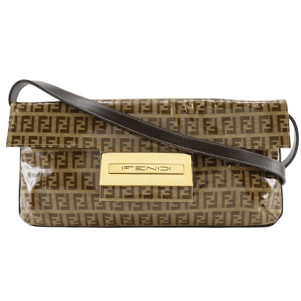 FENDI Shoulder Bag Plastics Brown 2-way clutch Zucchino Mamma Bucket Women Used - Handbags, Wallets & Cases