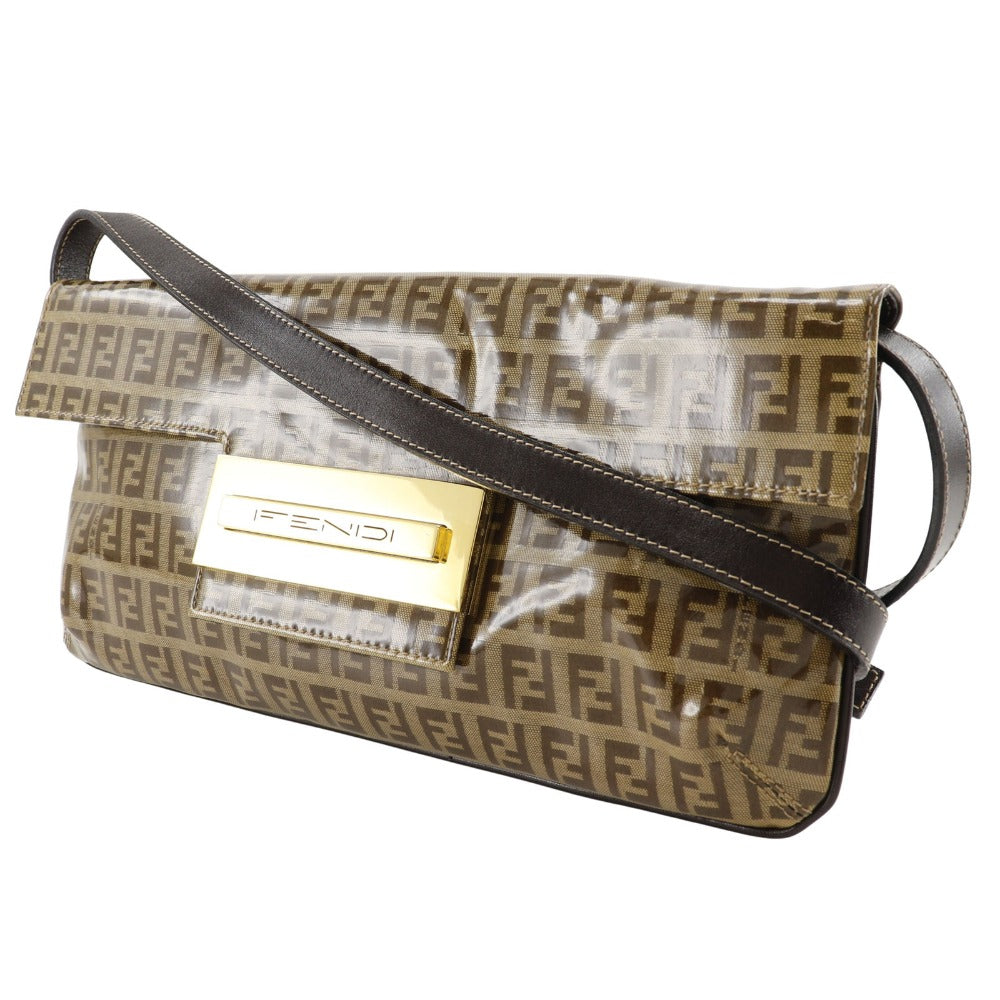 FENDI Shoulder Bag Plastics Brown 2-way clutch Zucchino Mamma Bucket Women Used - Handbags, Wallets & Cases