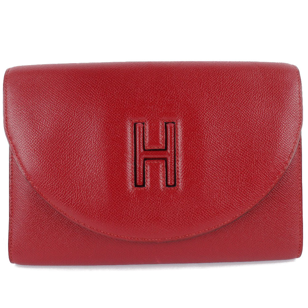 HERMES Clutch bag Epsom Red vintage H logo Women Used - Bag - 10