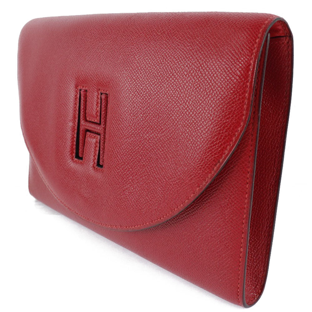 HERMES Clutch bag Epsom Red vintage H logo Women Used - Bag