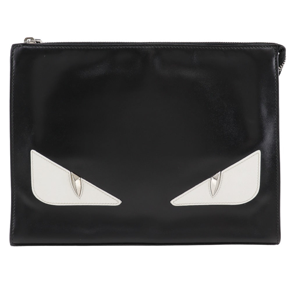 FENDI Clutch bag 7VA433 Calfskin black Bugs monster mens(Unisex) Used - Handbags, Wallets & Cases