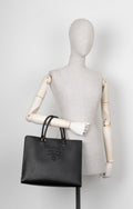 Prada Tote Bag Saffiano Leather Black - Handbag & Wallet Accessories - 2