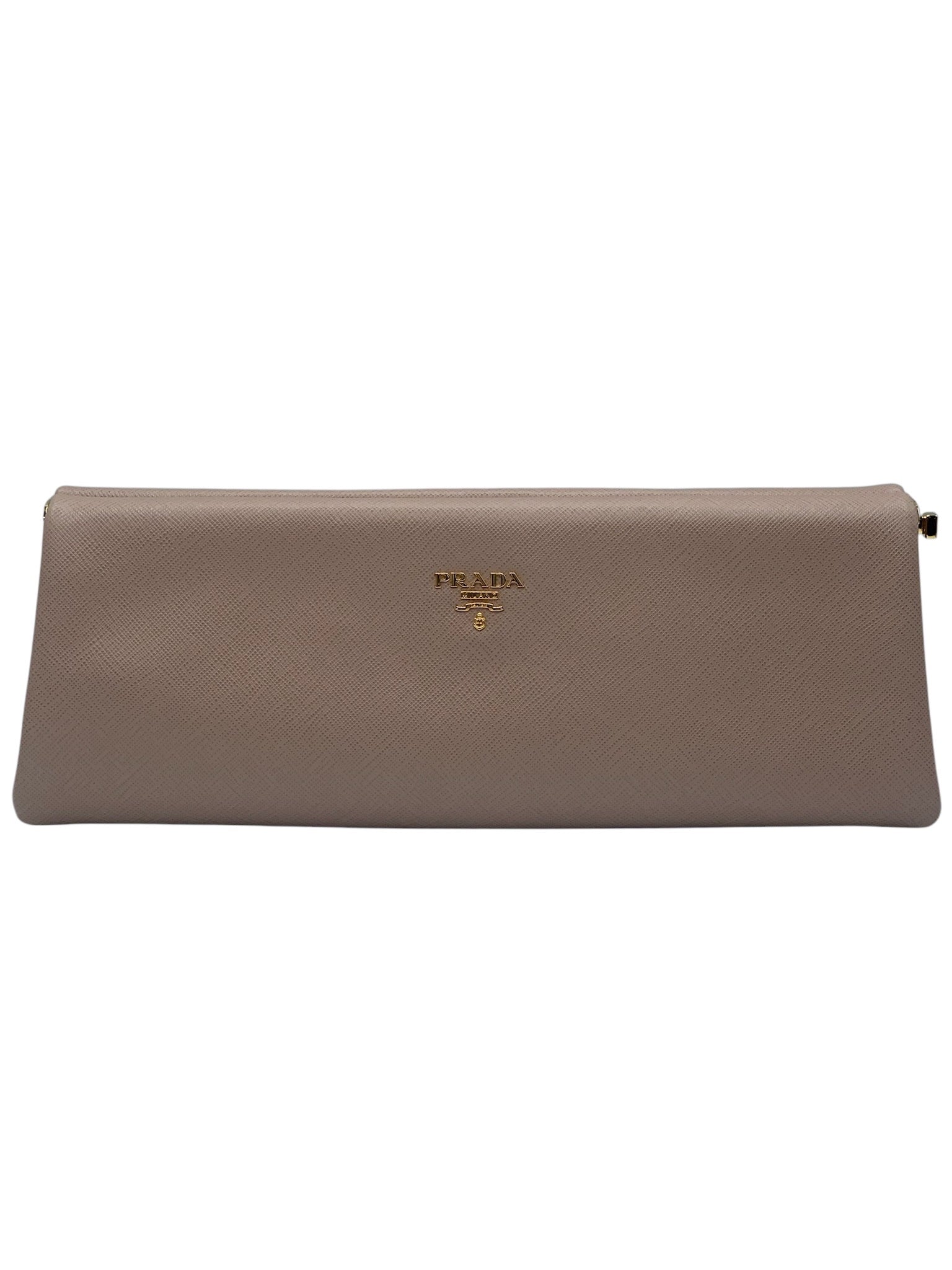 Pink Saffiano Leather Clutch - Handbags, Wallets & Cases