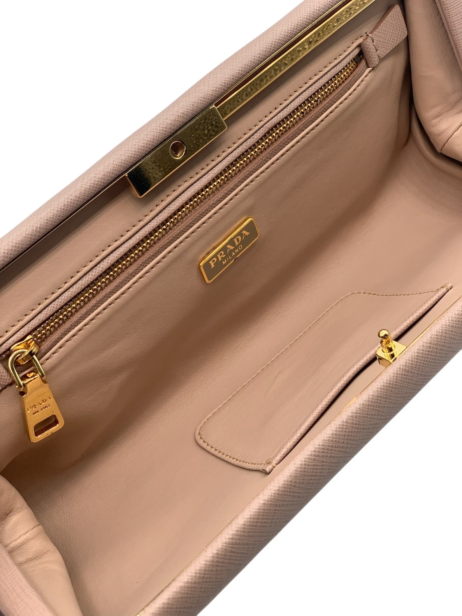 Pink Saffiano Leather Clutch - Handbags, Wallets & Cases - 8