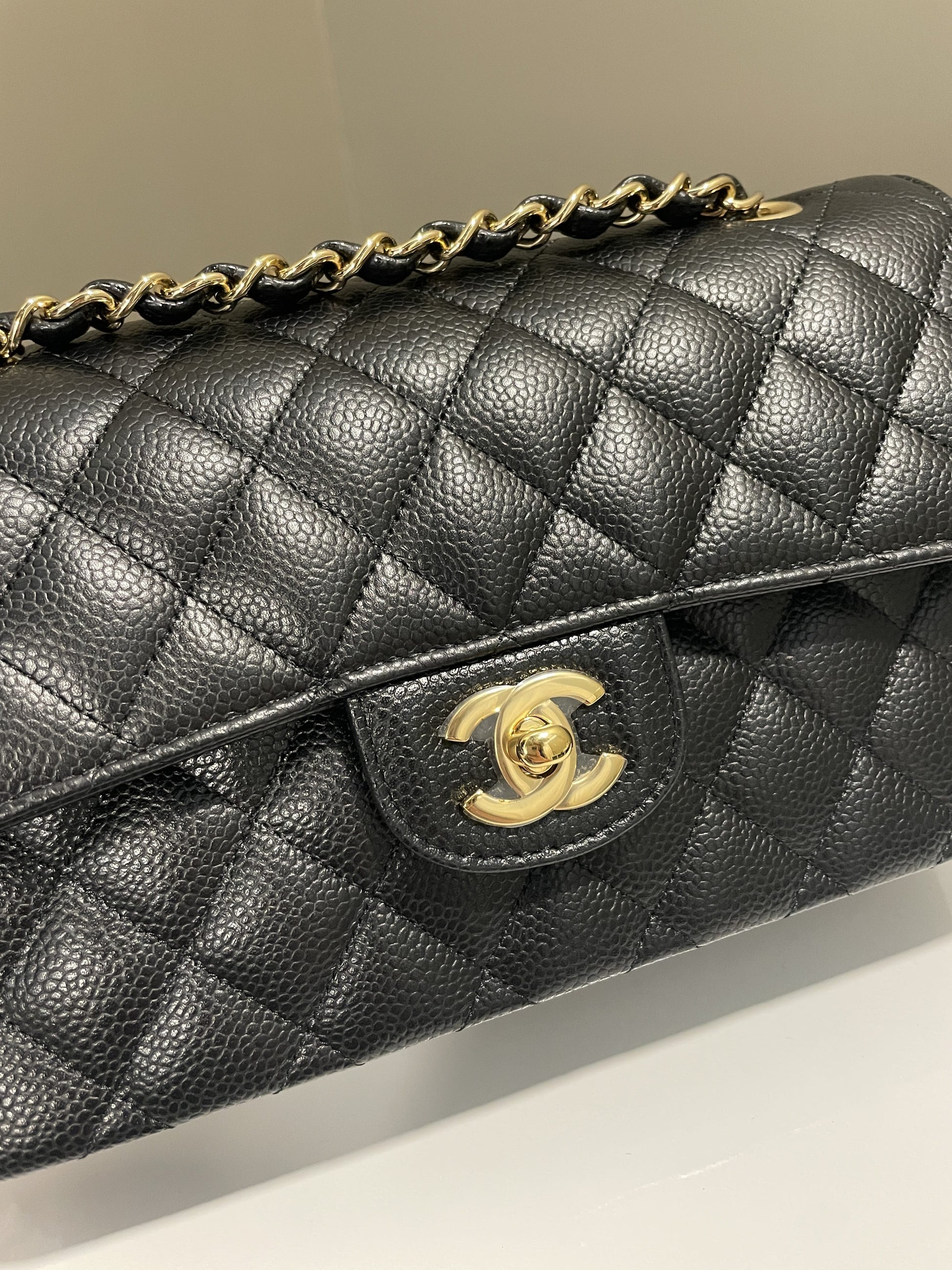 Chanel Classic Quilted Small Double Flap Black Caviar - Bags