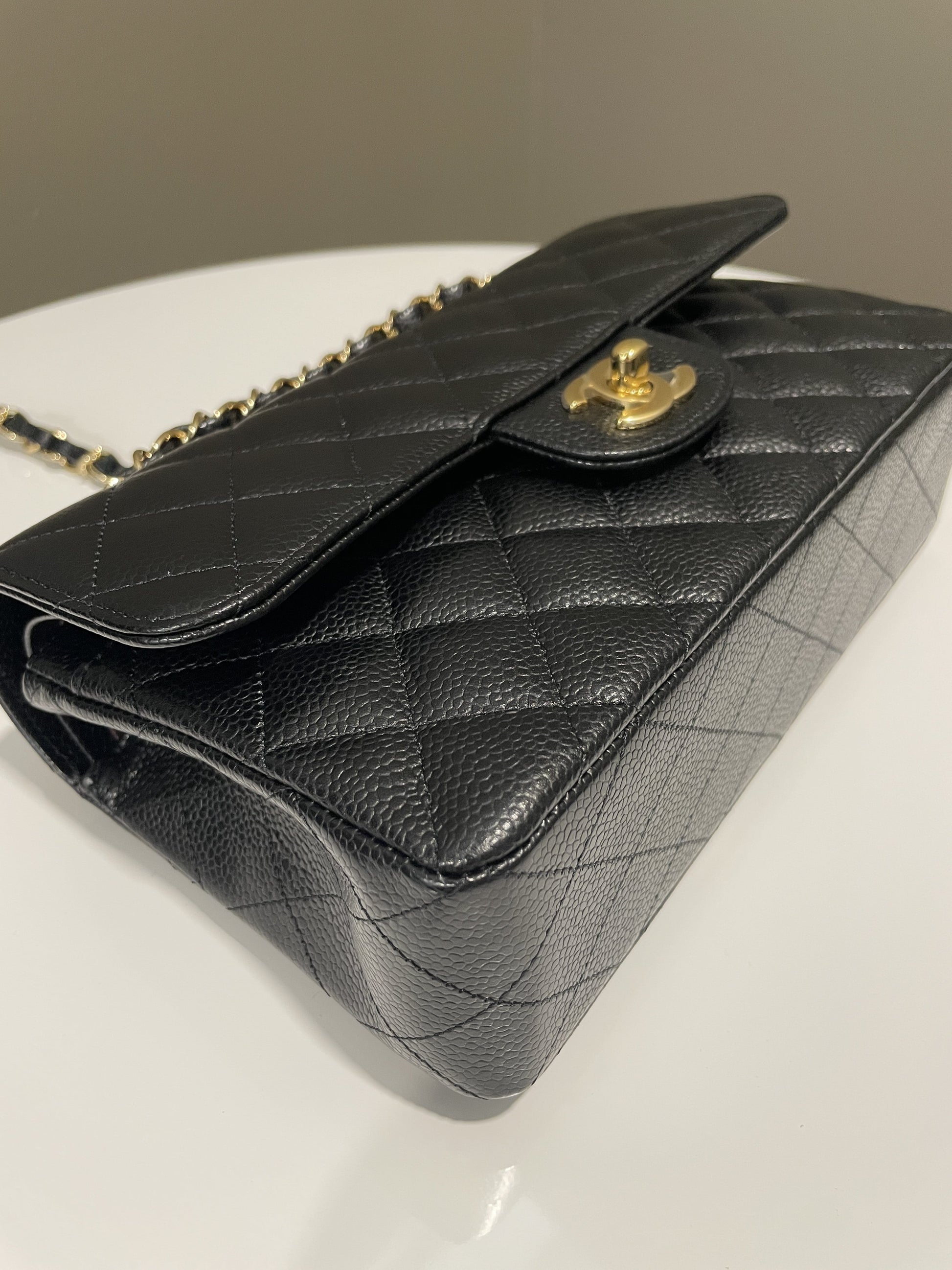 Chanel Classic Quilted Small Double Flap Black Caviar - Bags - 7